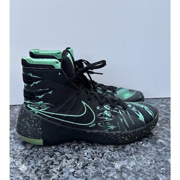 Nike Hyperdunk 2015 |Basketball High Top| Black Green Glow |Size 14 | 749567-030 main image 10